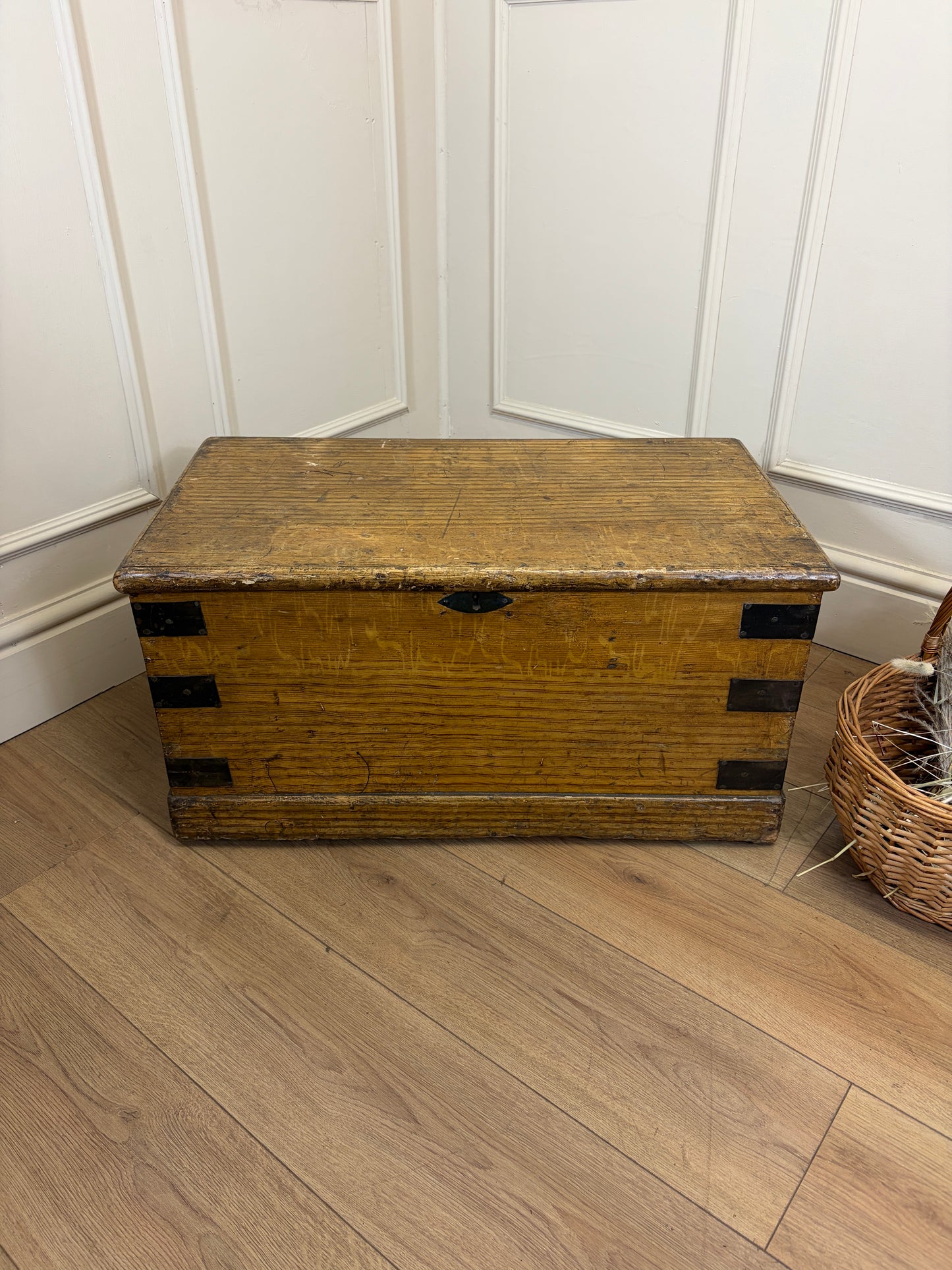antique-pine-storage-box-coffee-table