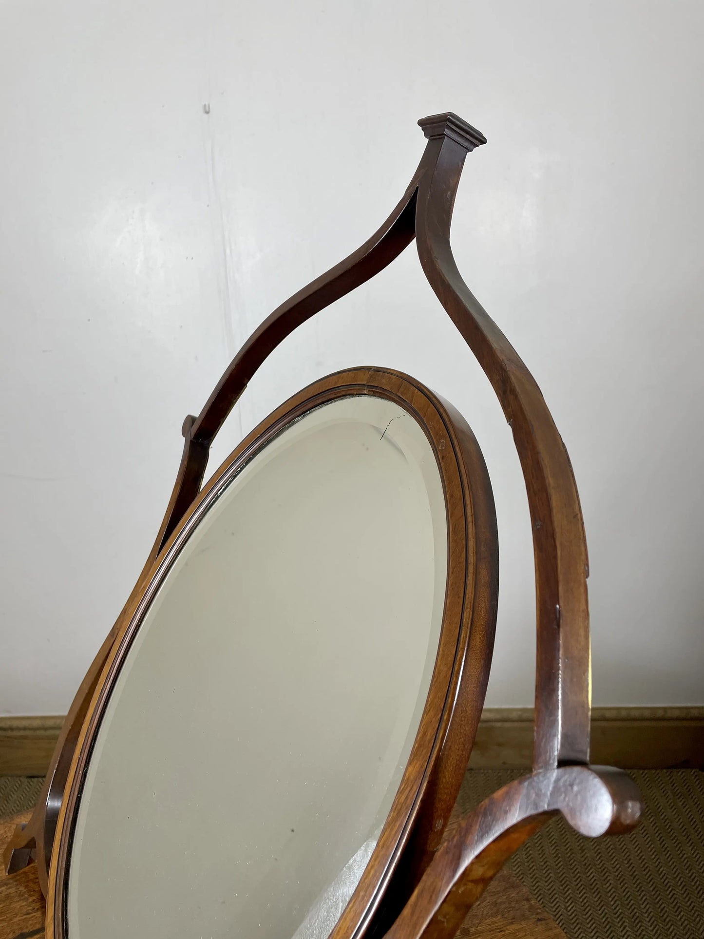 19C Antique Standing Mirror