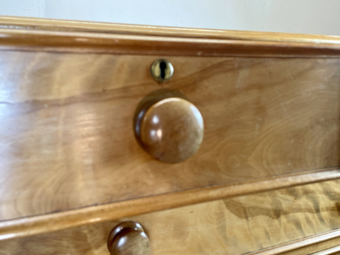 Antique Victorian Satin Birch Chest of Drawers