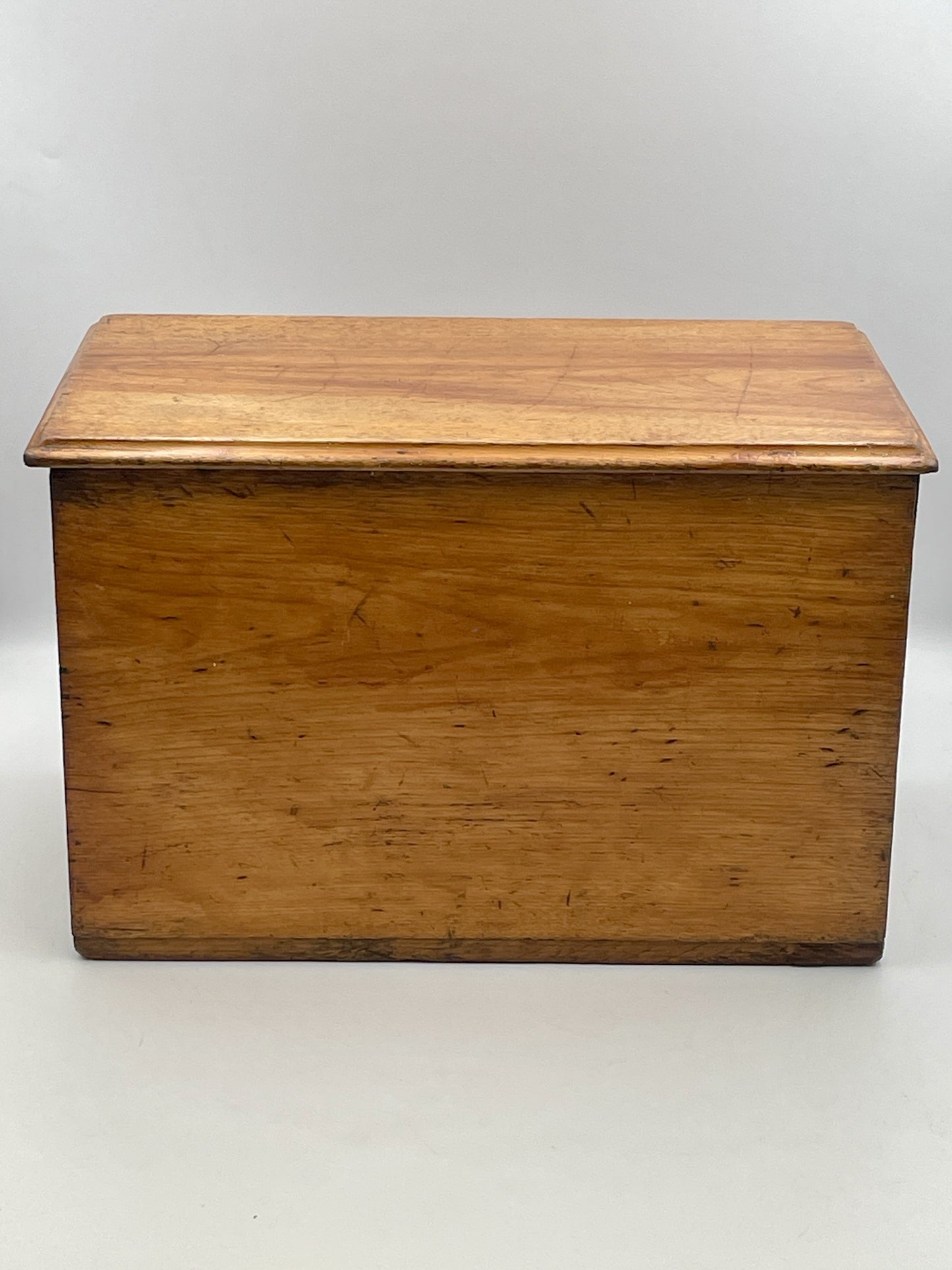 Antique Victorian Satin Birch Small Storage Box