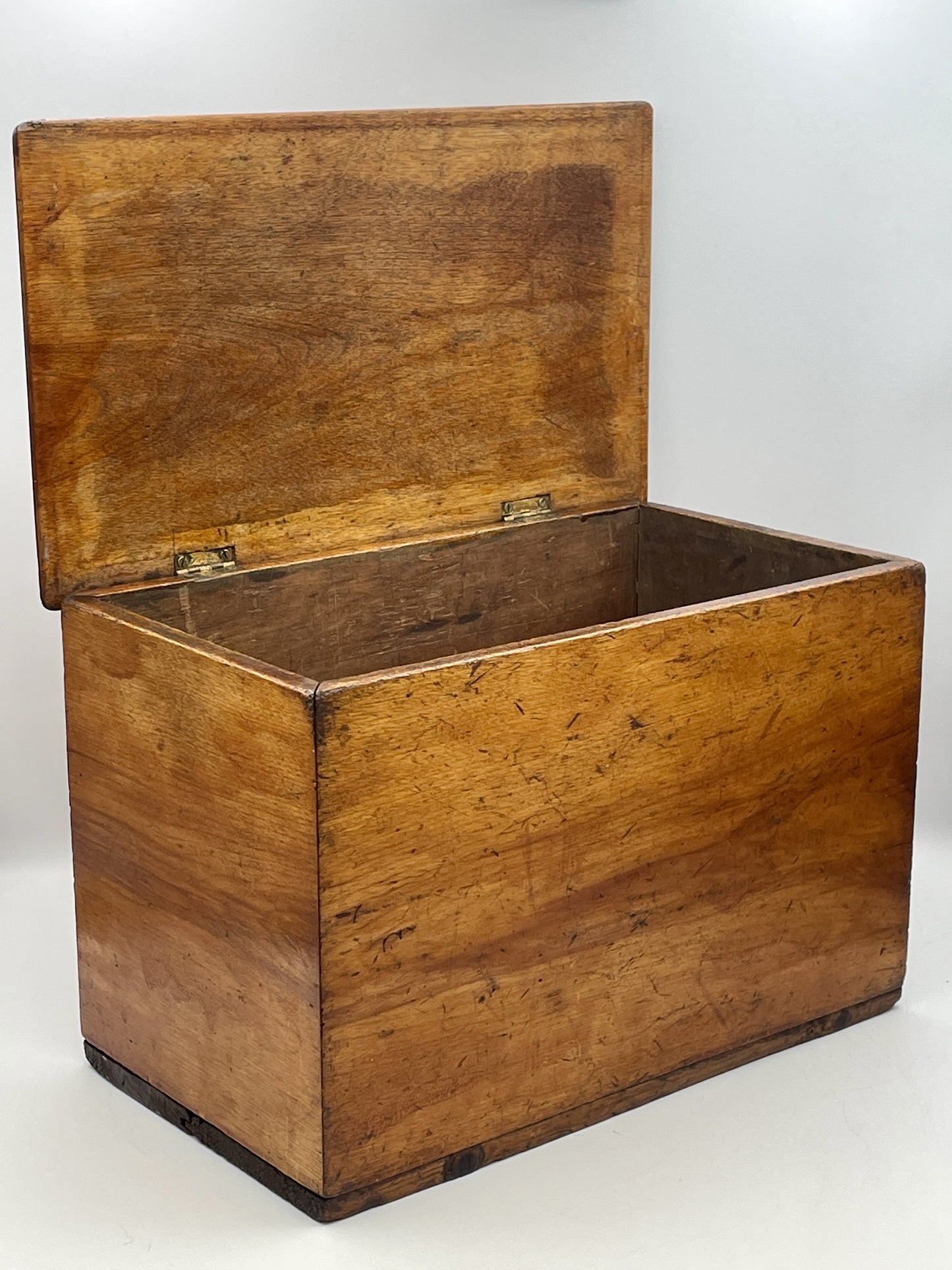 Antique Victorian Satin Birch Small Storage Box
