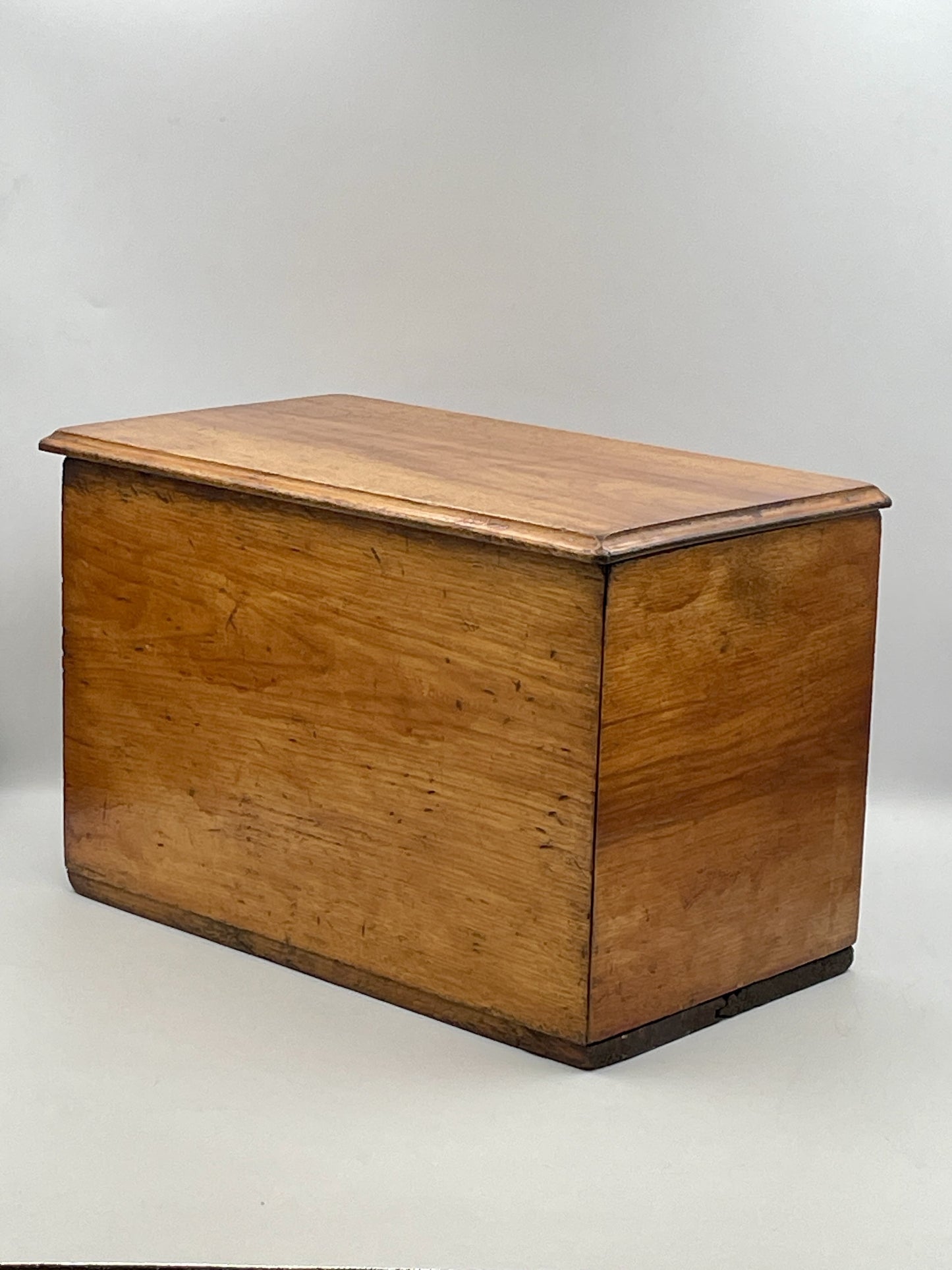 Antique Victorian Satin Birch Small Storage Box