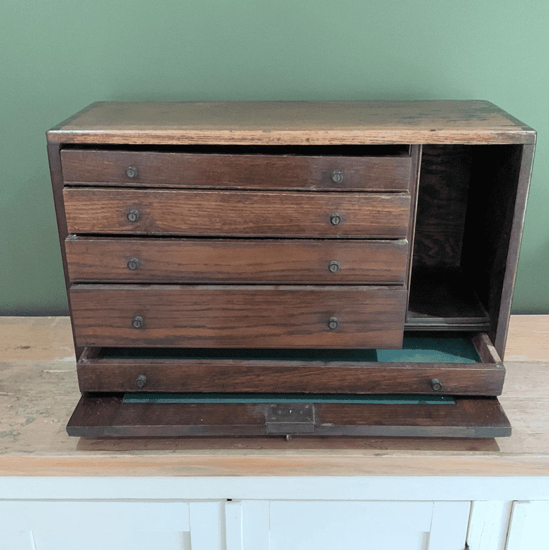 Showcase Your Treasures with the Antique Salesman's Cabinet