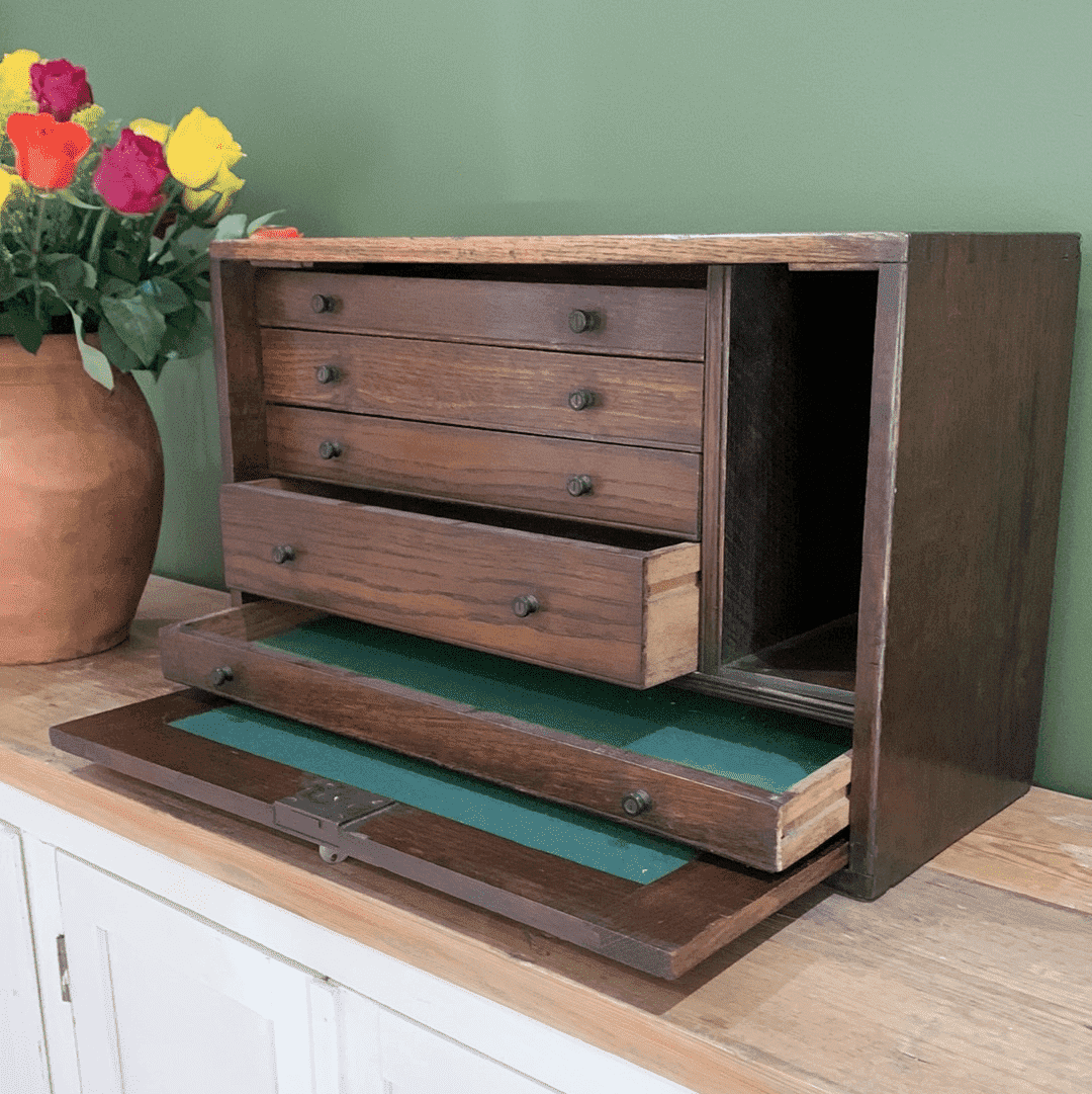 Showcase Your Treasures with the Antique Salesman's Cabinet