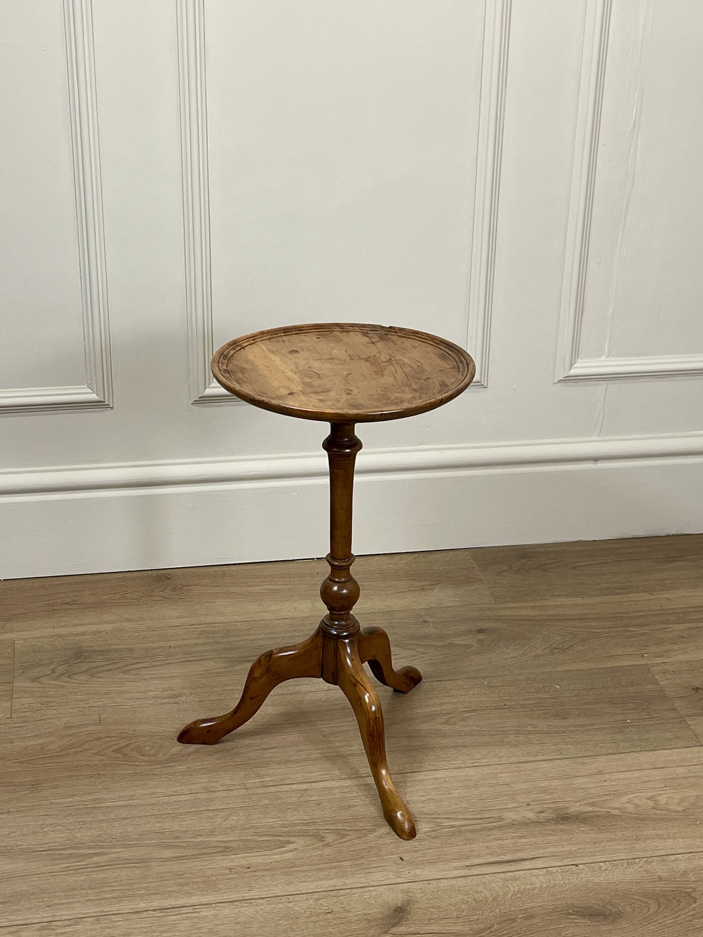 Antique Yew Wood Small Wine Table with Beautiful Patina