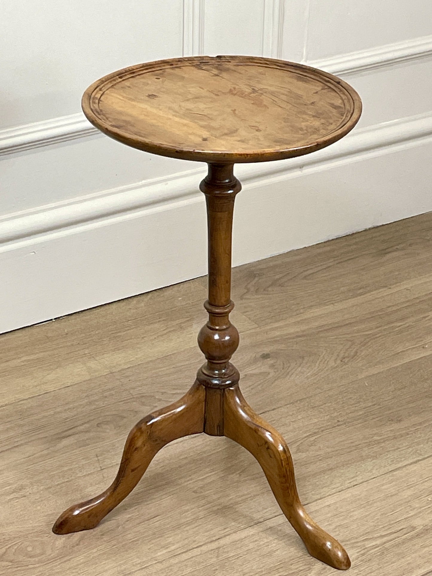 Antique Yew Wood Small Wine Table with Beautiful Patina