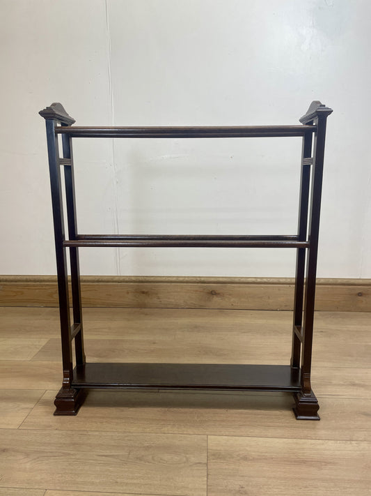 Mahogany dark Edwardian towel rail