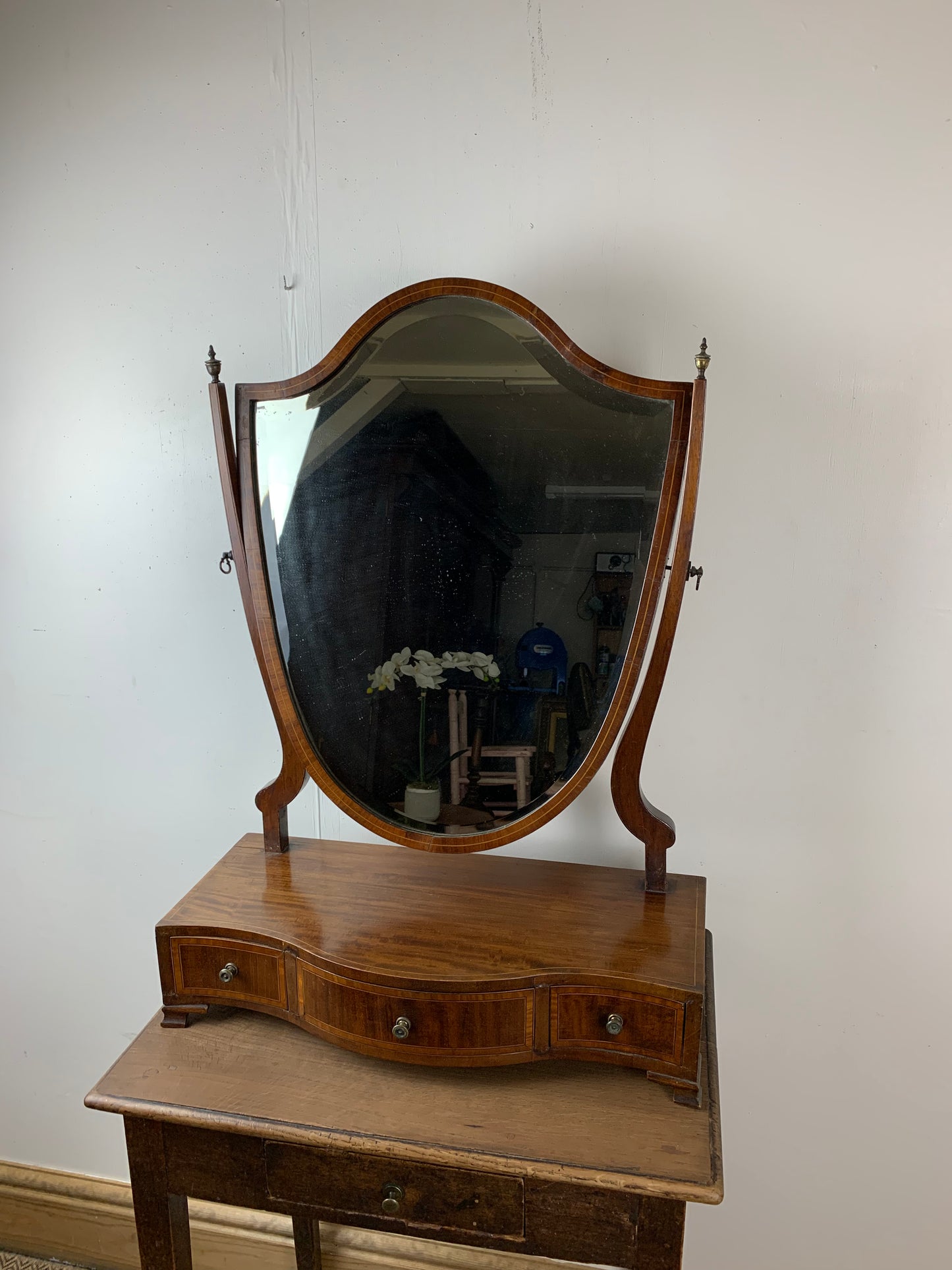 Timeless Beauty: Antique Shield Mirror