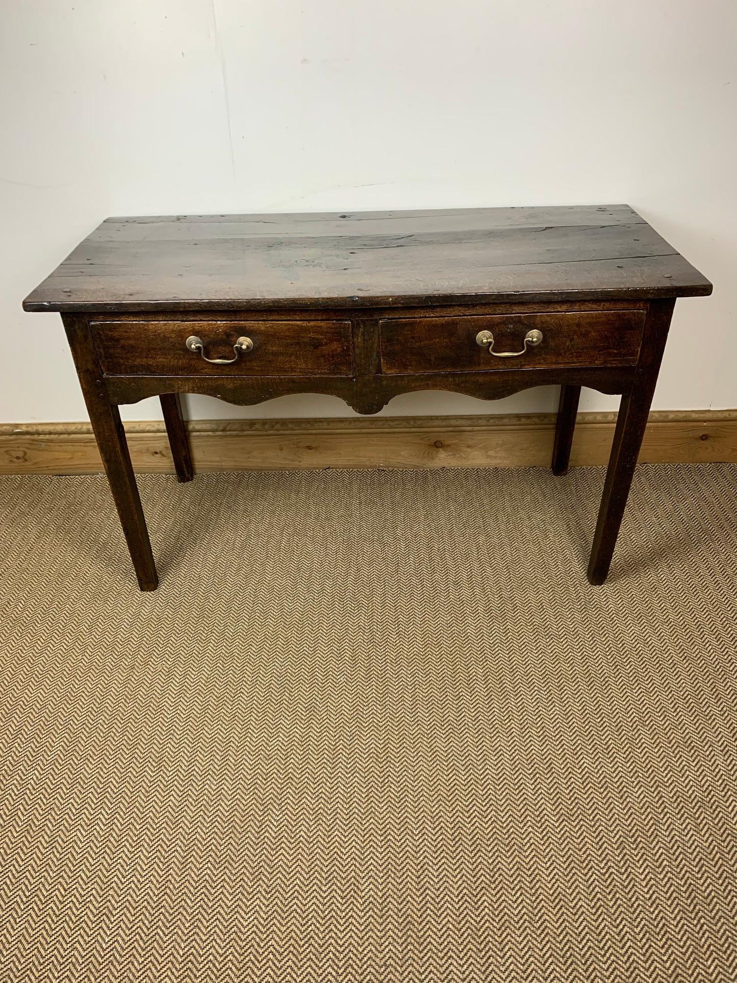 A Stately Elegance: 18th Century Oak Serving Table