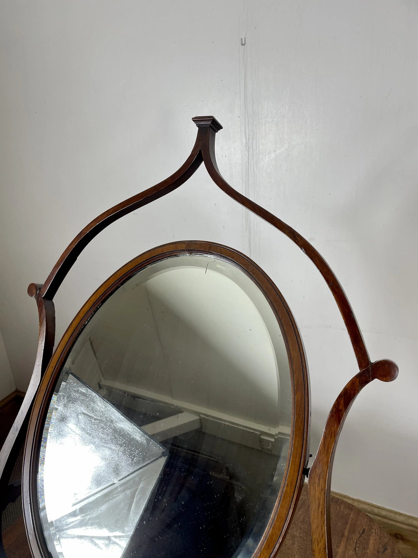 19C Antique Standing Mirror