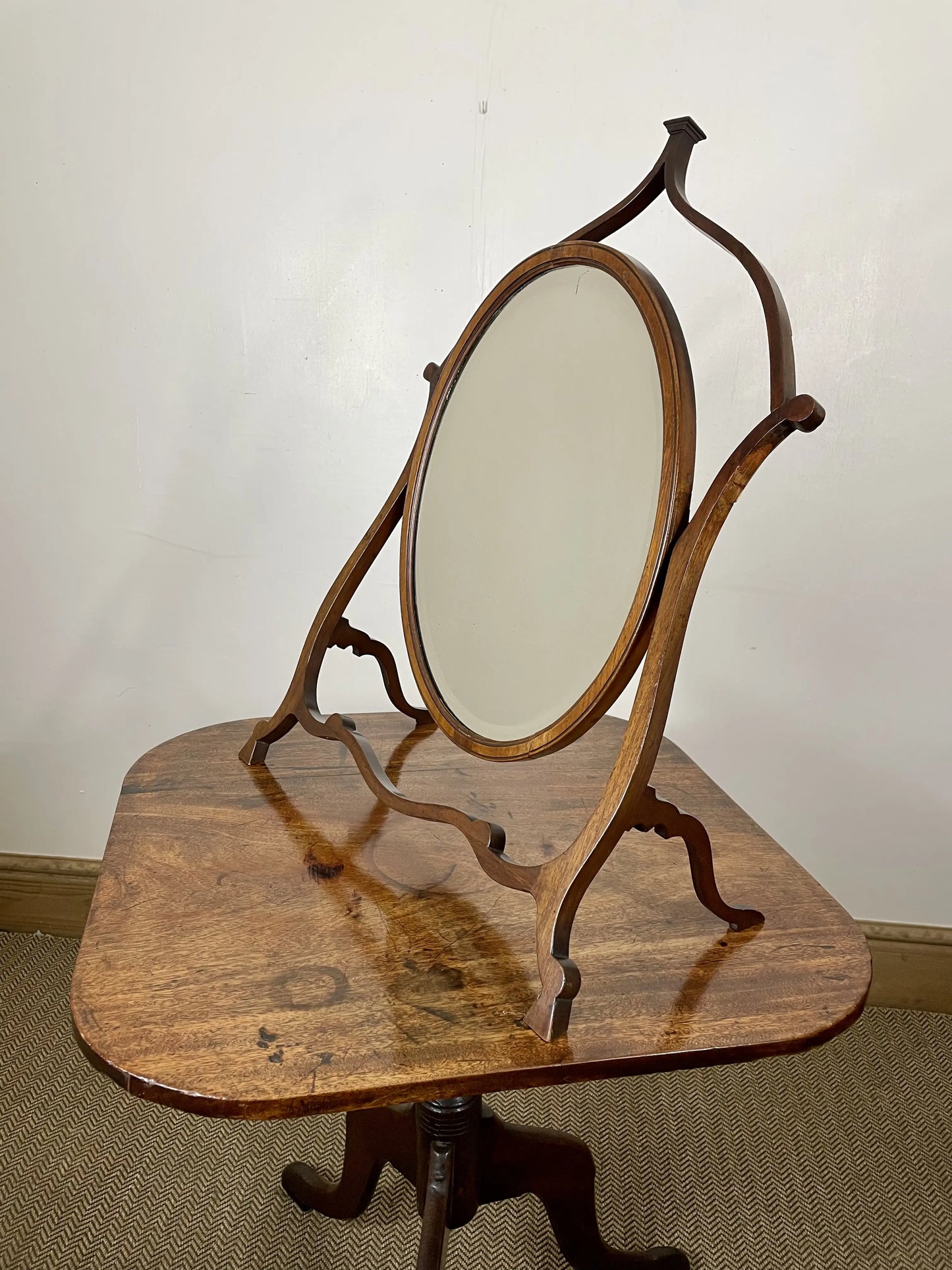 19C Antique Standing Mirror