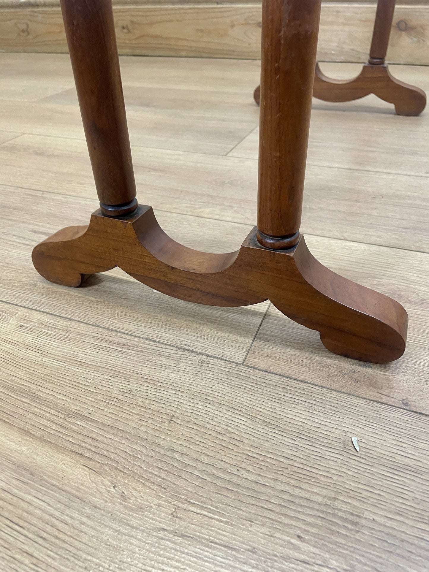 Wooden stand on a wooden floor