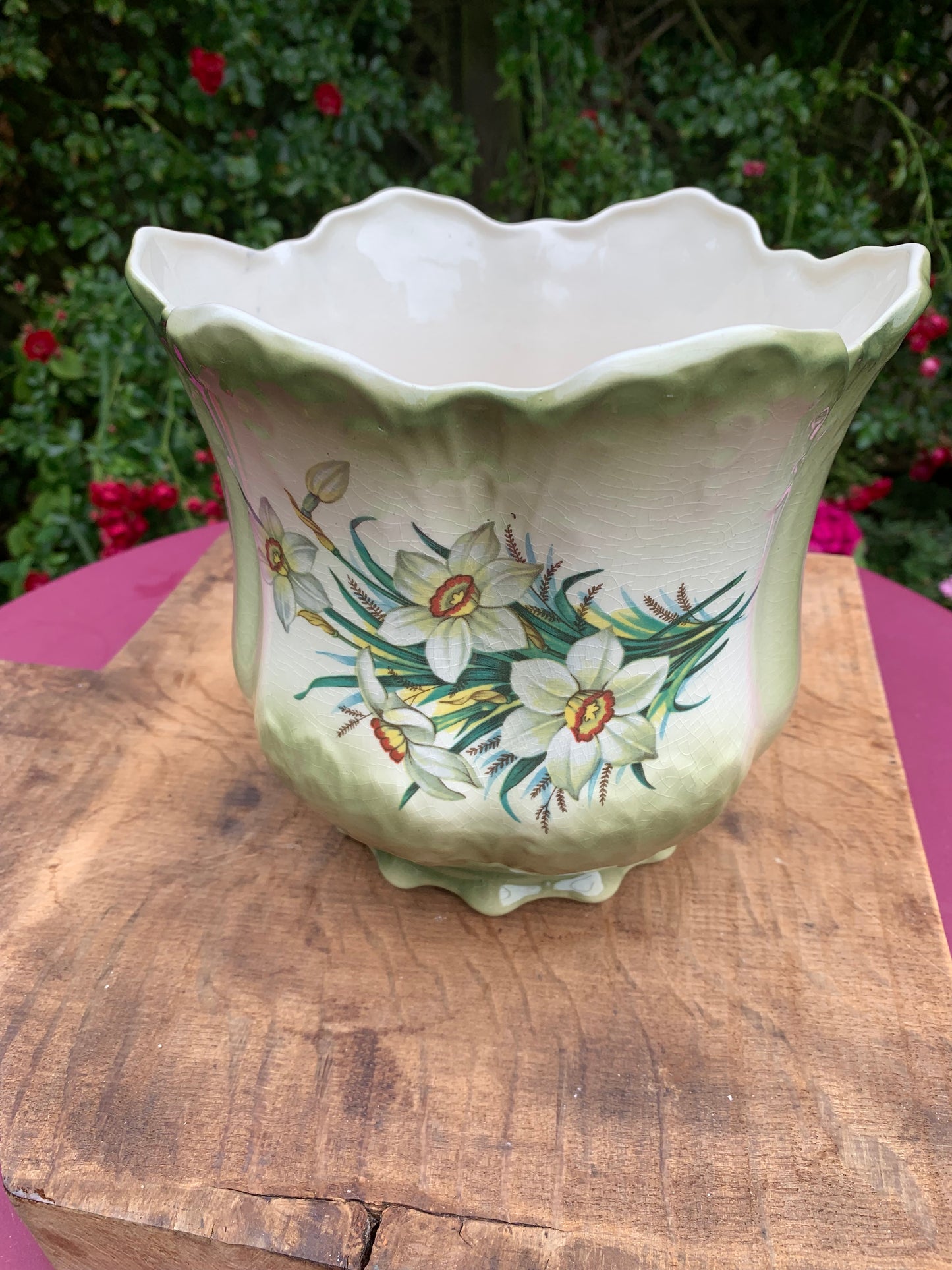 Antique Staffordshire Plant Pot - Timeless Elegance for Greenery